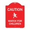 Signmission Caution Watch For Children Heavy-Gauge Aluminum Architectural Sign, 24" x 18", RW-1824-9860 A-DES-RW-1824-9860 - alternate 1